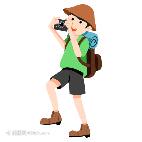 卡通陽(yáng)光旅游人物 點(diǎn)亮旅途的歡樂使者